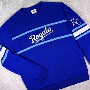 Genuine Merchandise Men's Kansas City Royals Blue Knit Sweater Pullover Sz XL